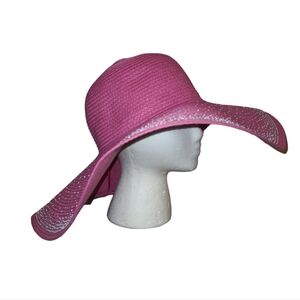 💕NWT Fuschia Beach Hat w/Bling Embellishments💕